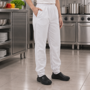 Pantalón Antifluido Jogger Blanco | Uniforme Cocina