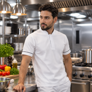 Camisa Antifluido Mujer Manga Corta | Uniforme Cocina