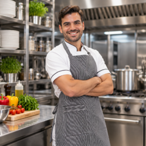 Delantal Peto Antifluido Gallineto | Uniforme Cocina